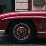 red car close-up photography