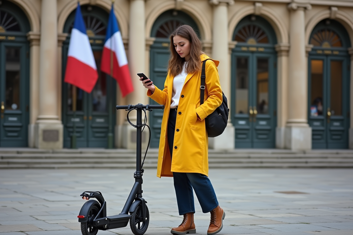 Jeune femme vérifiant sa carte d