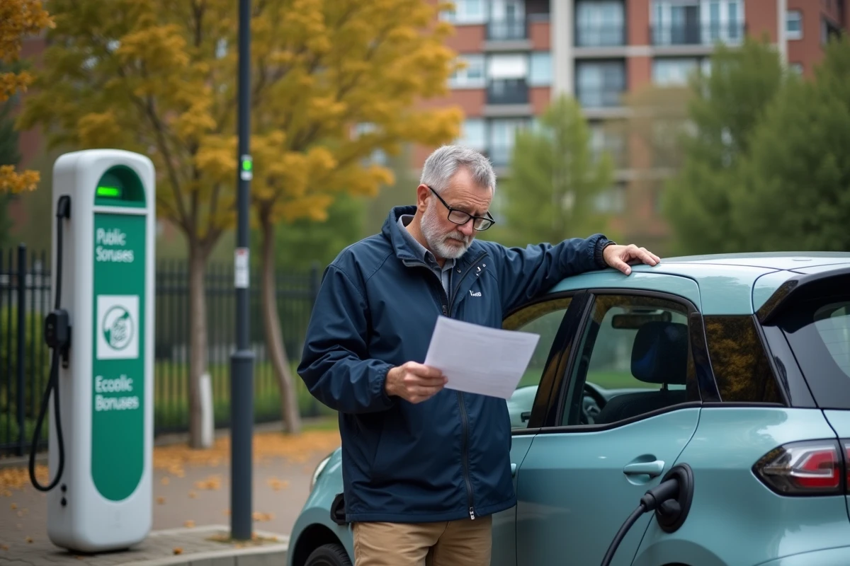 Homme vérifiant un document près d