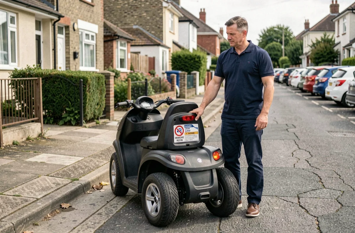 Moniteur d'auto-école expliquant la réglementation d'une voiture sans permis à un élève dans une rue résidentielle