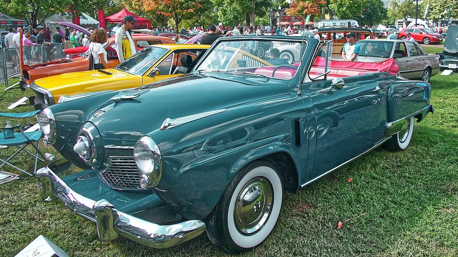 vintage cars on green field at daytime